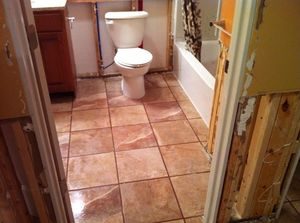 Floodwater and Mold Removal In Bathroom