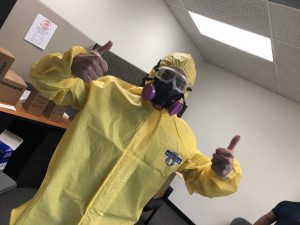 A Repair Tech After a Successful Mold Removal Job