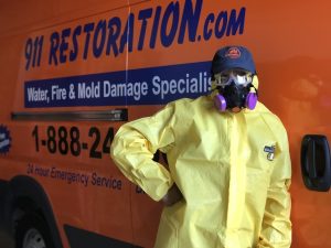A Technician After a Successful Mold Removal Job